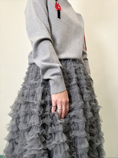tulle voluminous skirt