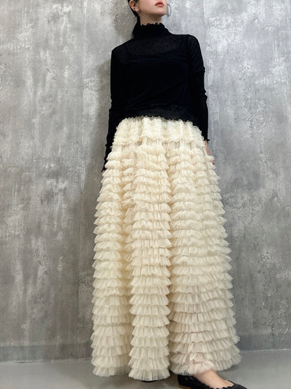 tulle voluminous skirt
