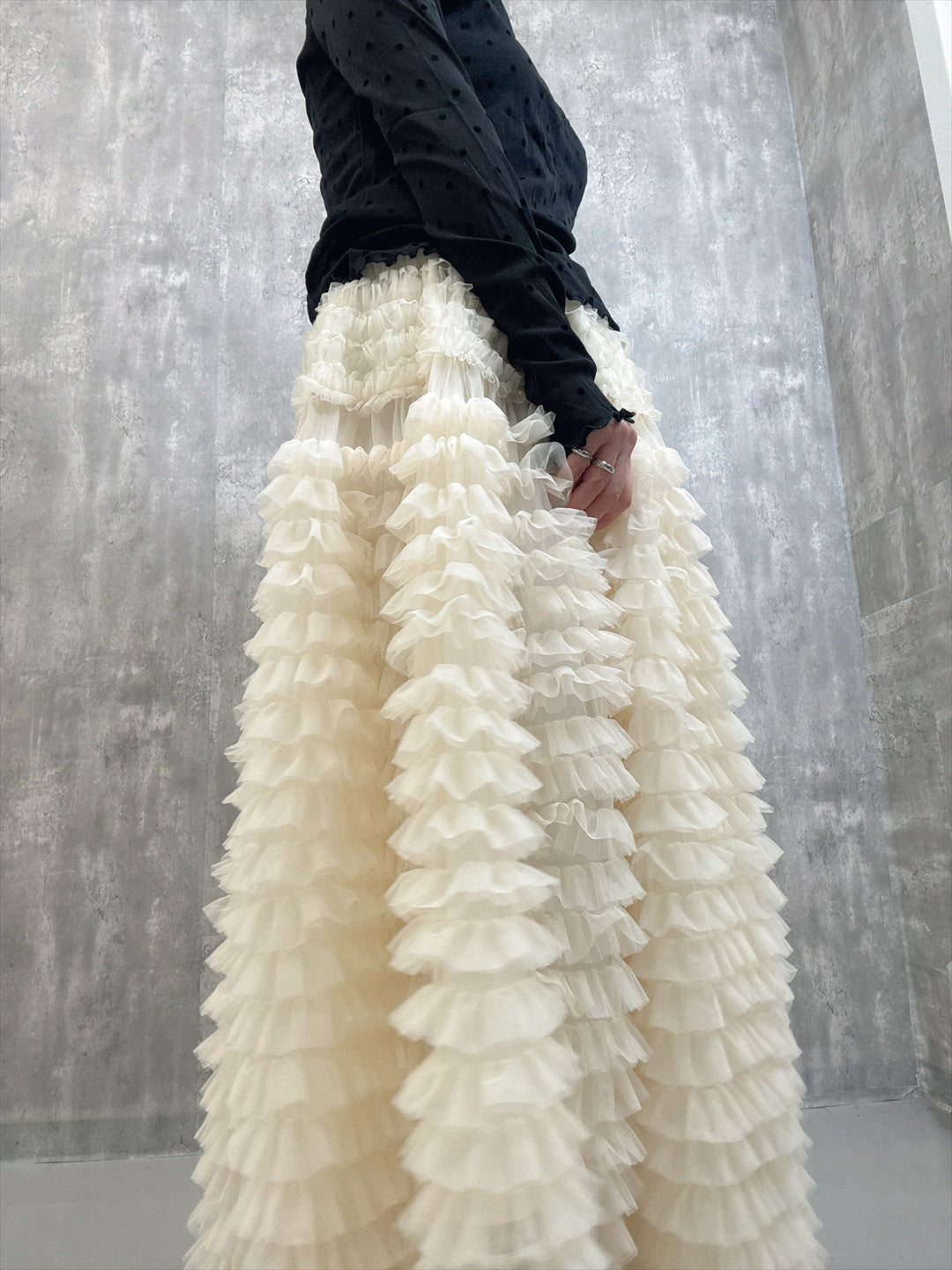 tulle voluminous skirt