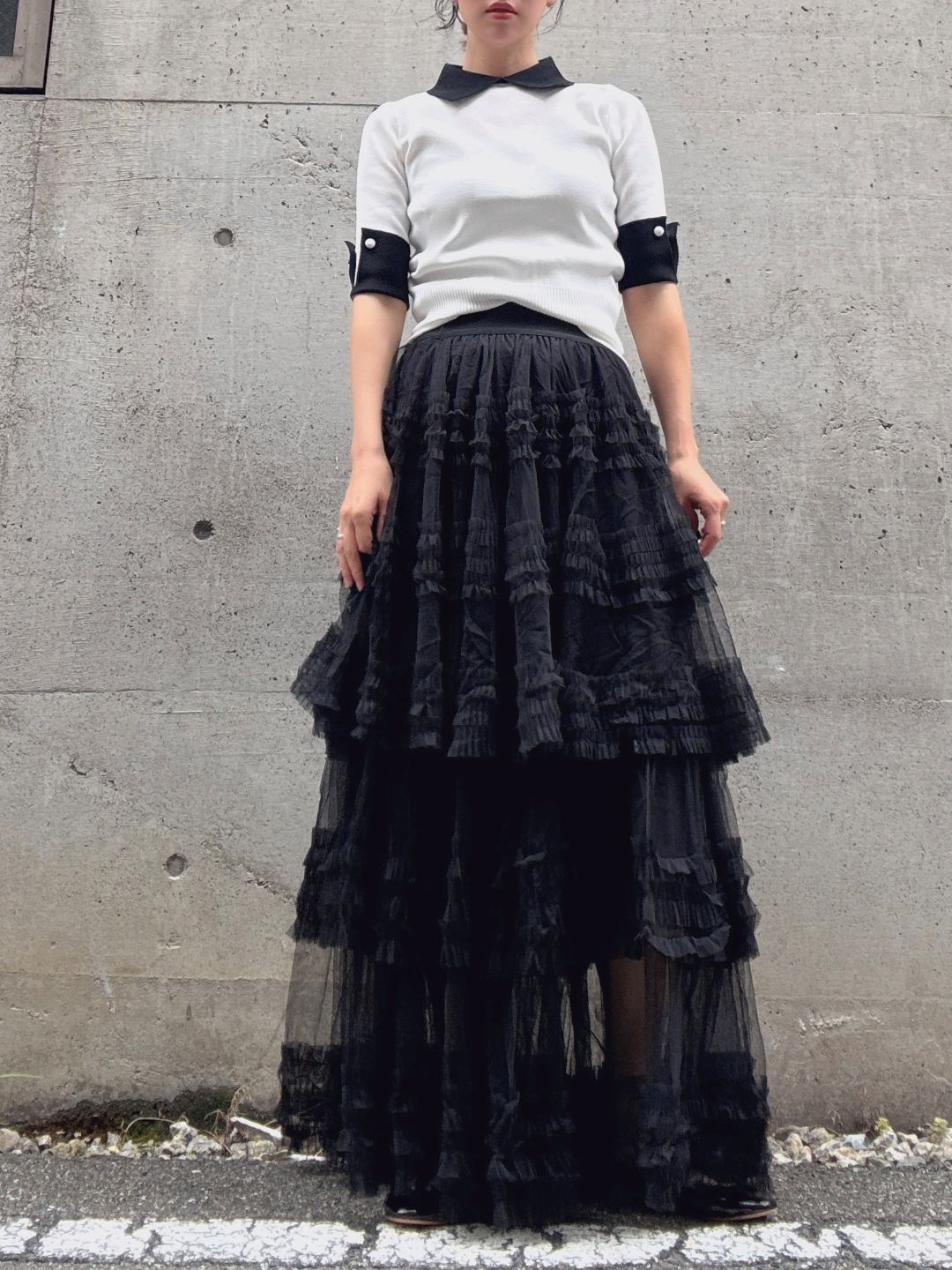 cuffs　short sleeve　knit