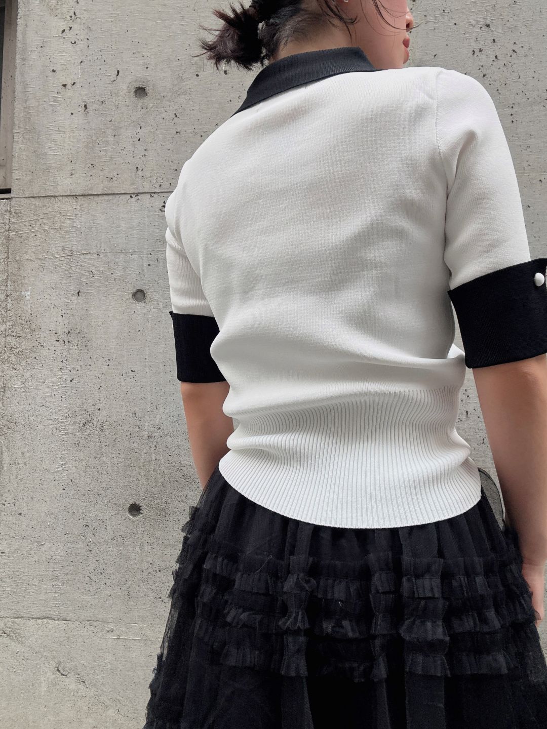 cuffs　short sleeve　knit