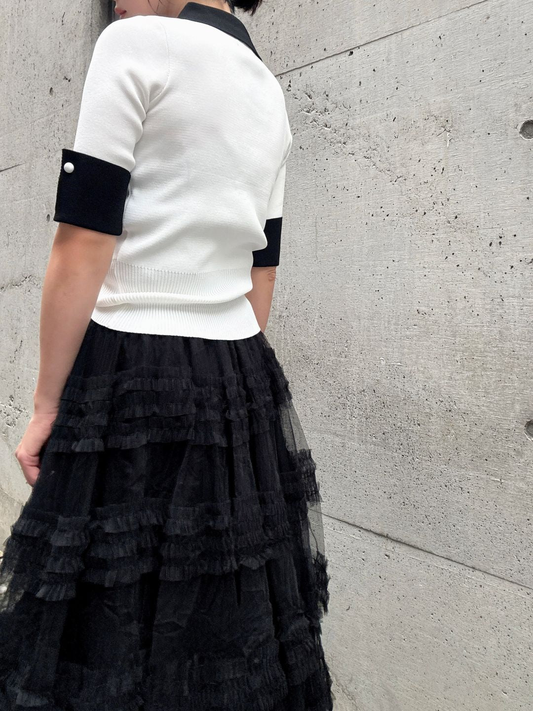cuffs　short sleeve　knit