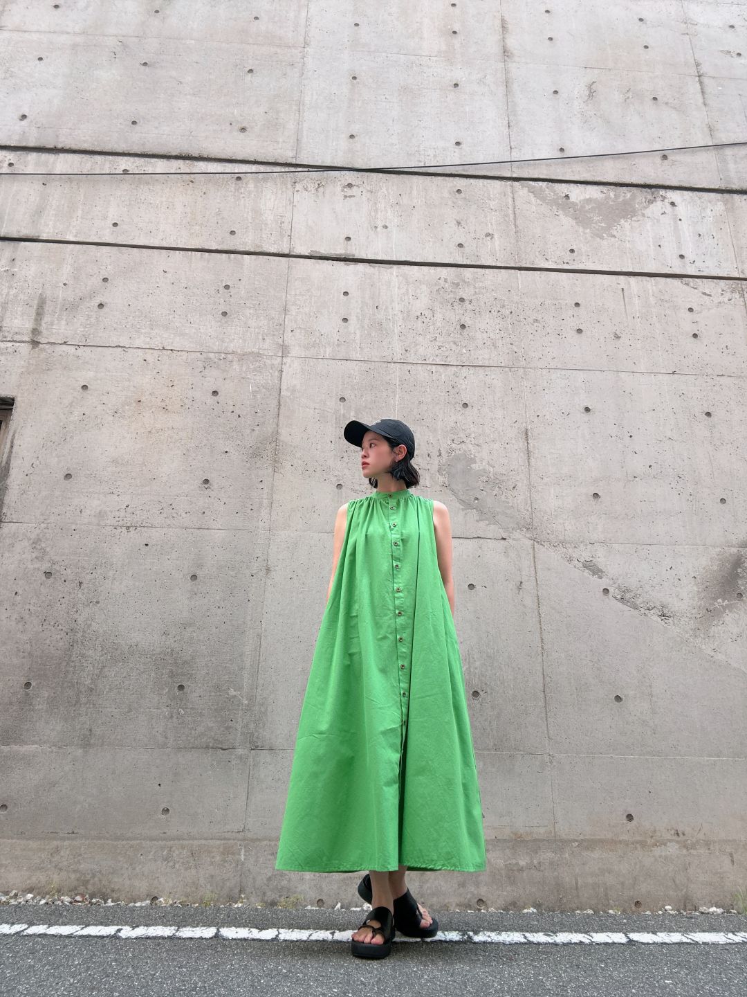 colorful color sleeveless onepiece