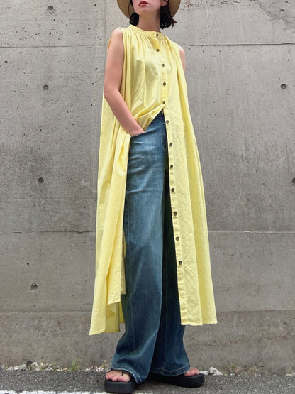 colorful color sleeveless onepiece