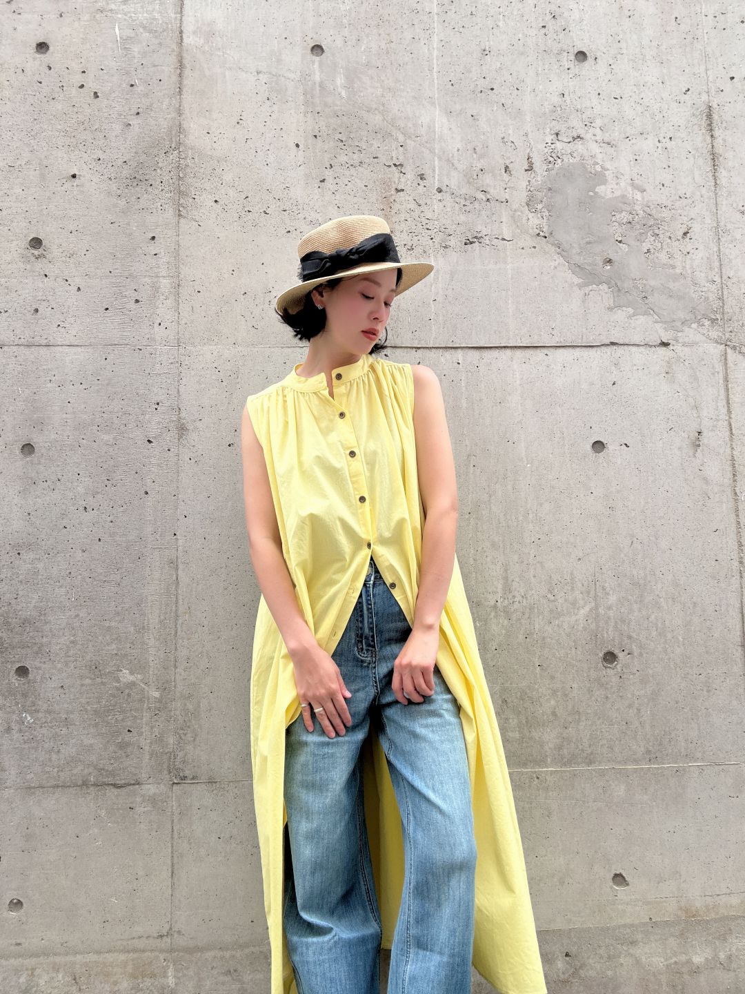 colorful color sleeveless onepiece