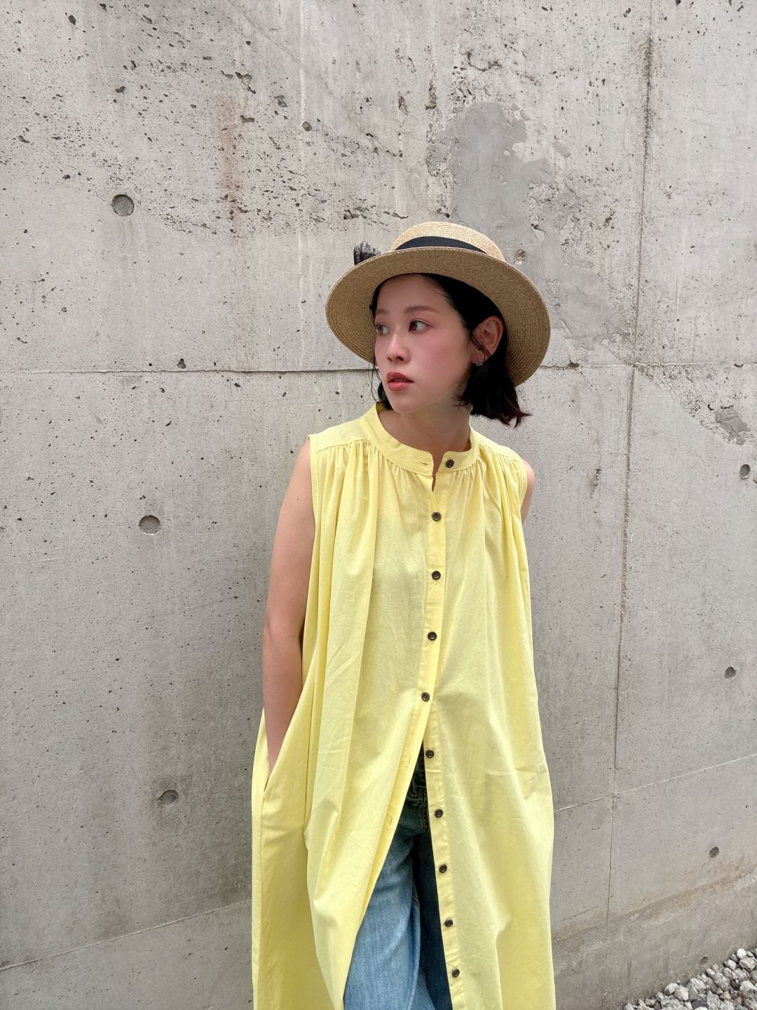 colorful color sleeveless onepiece