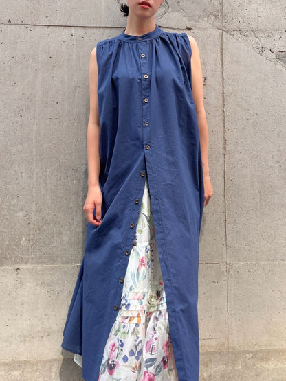 colorful color sleeveless onepiece