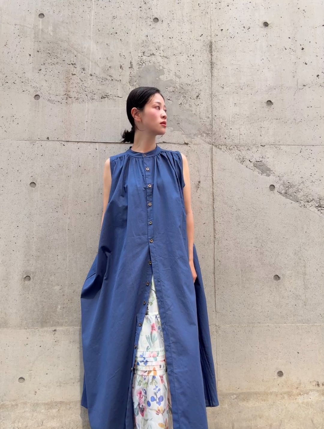 colorful color sleeveless onepiece