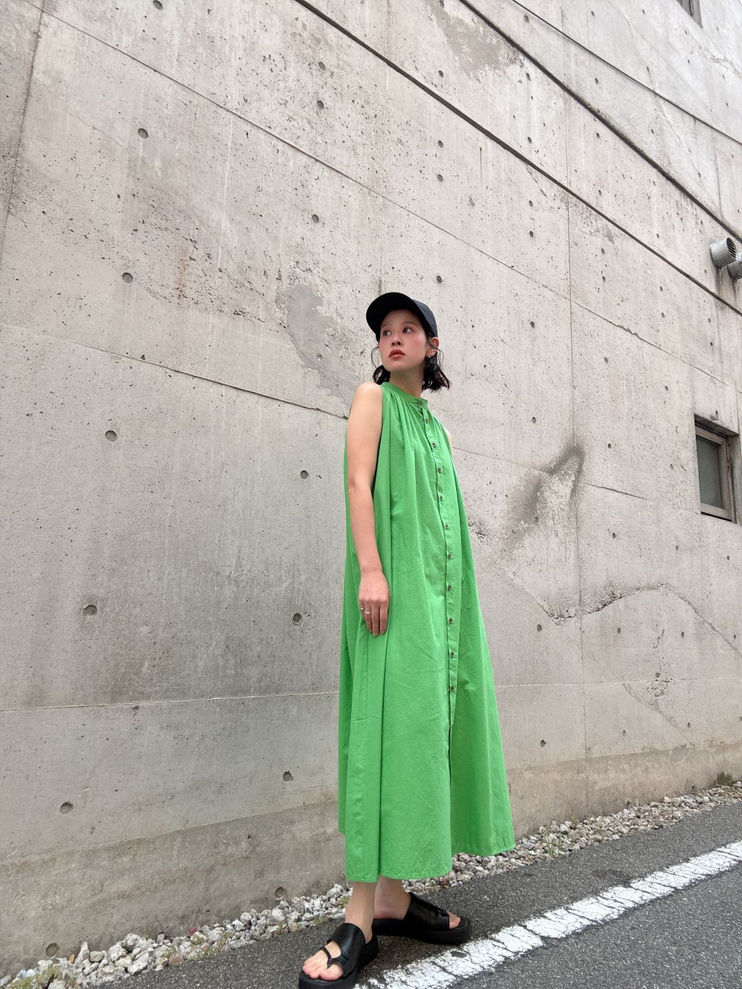 colorful color sleeveless onepiece