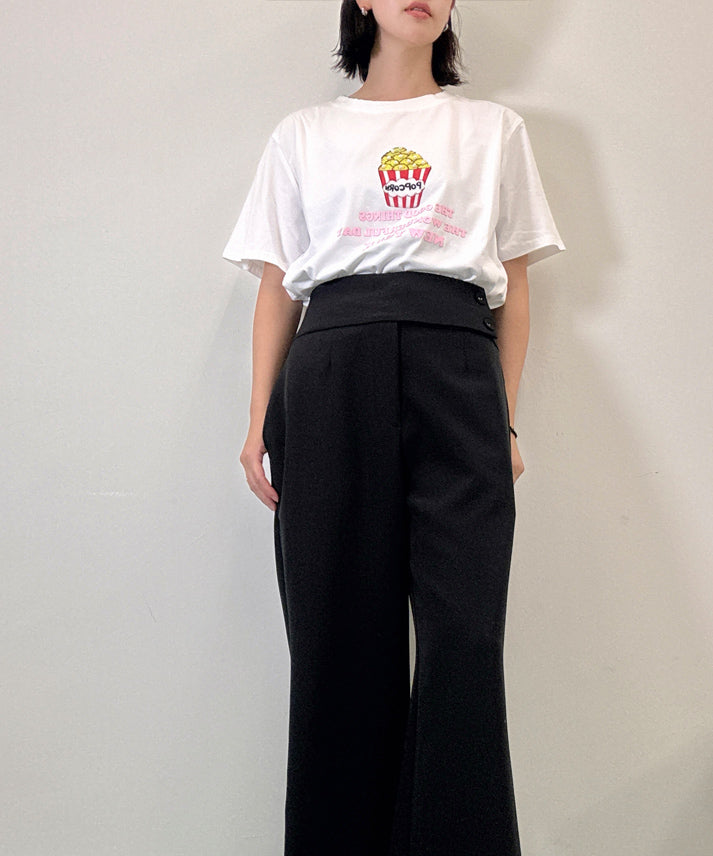 popcorn print T-shirt