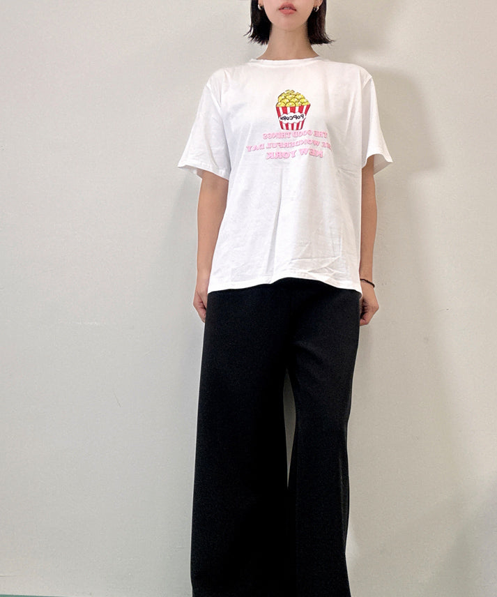 popcorn print T-shirt