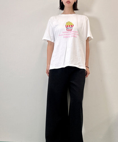 popcorn print T-shirt