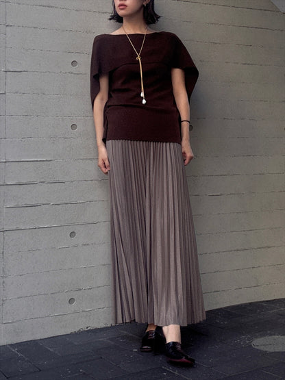 pleated skirt with lame