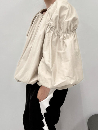 volume long sleeve blouse