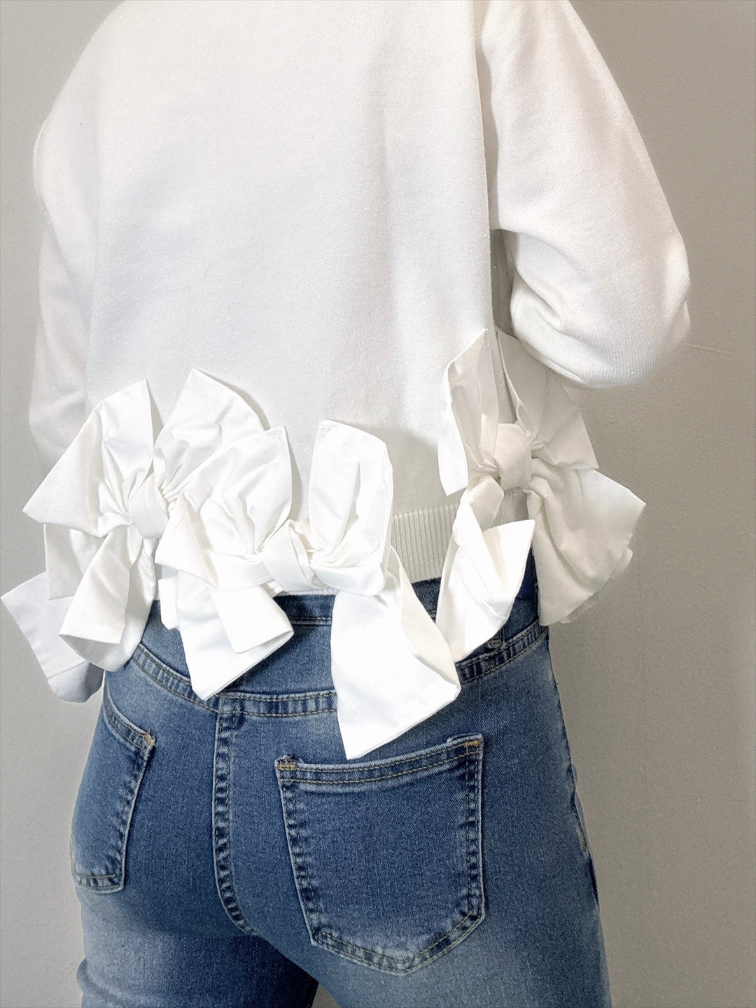 hem ribbon lame cardigan