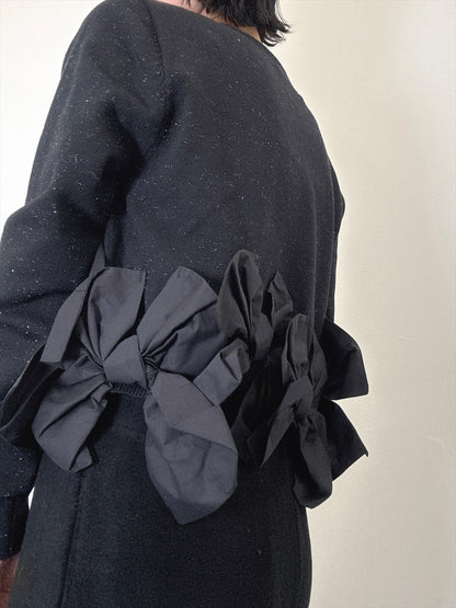 hem ribbon lame cardigan