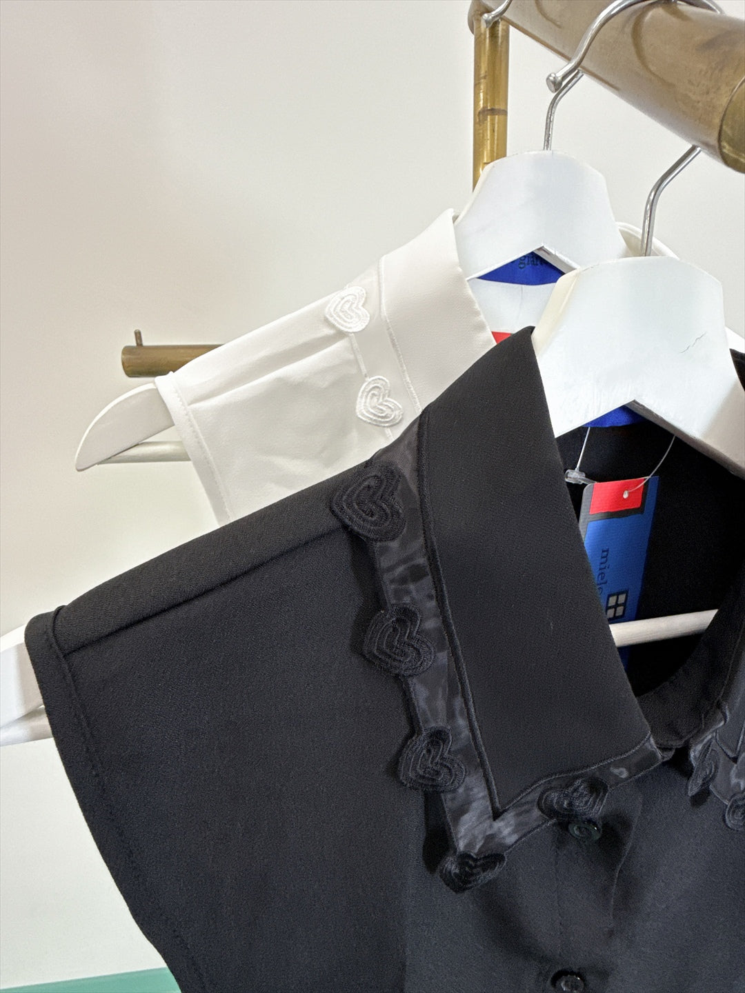 see through heart false collar