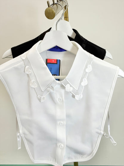 see through heart false collar