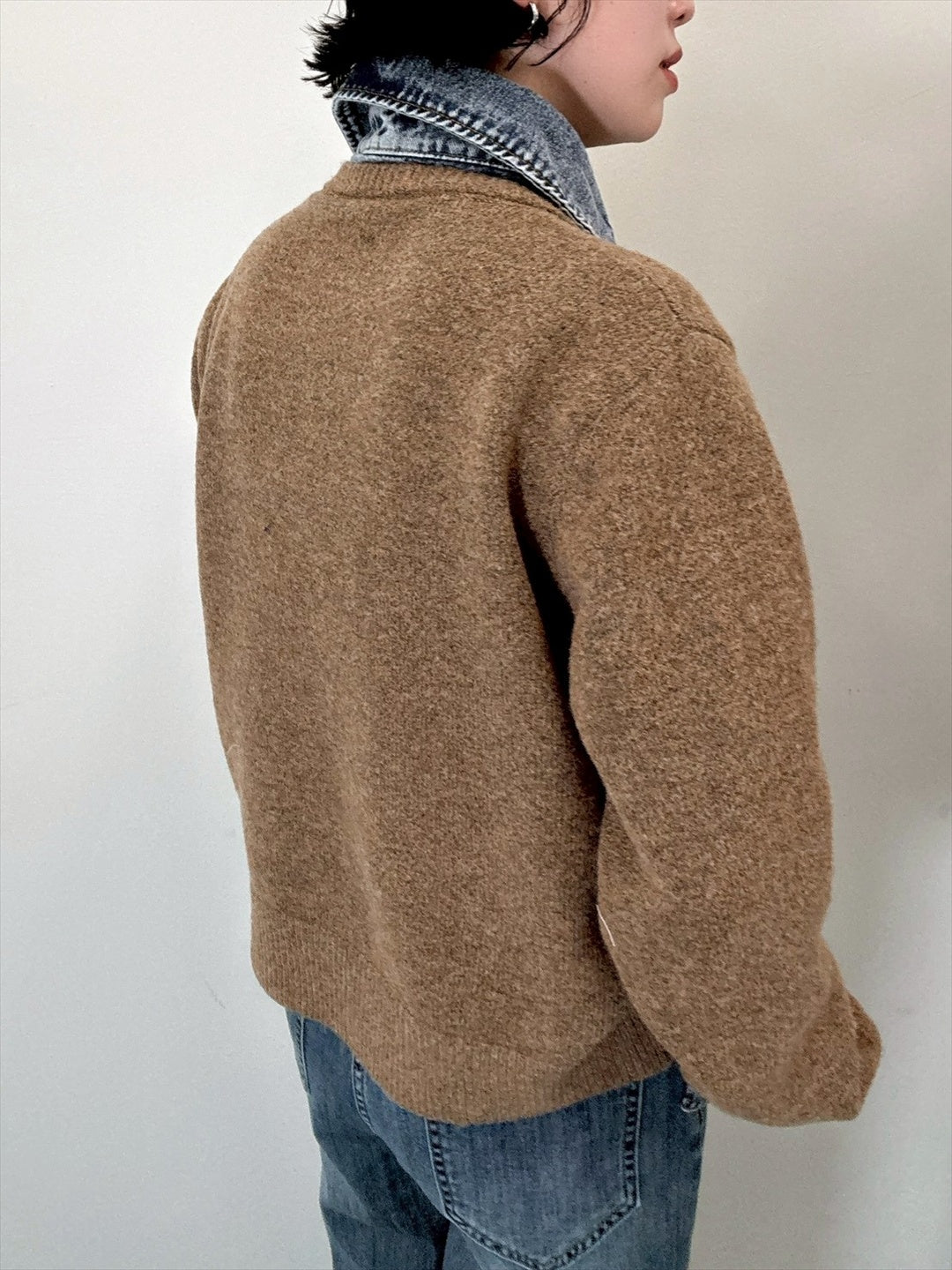 with denim fabric knit