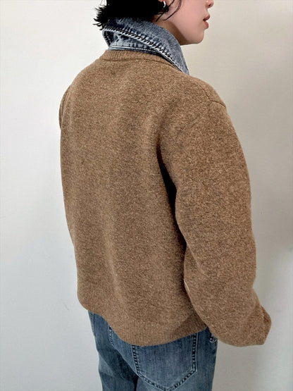 with denim fabric knit