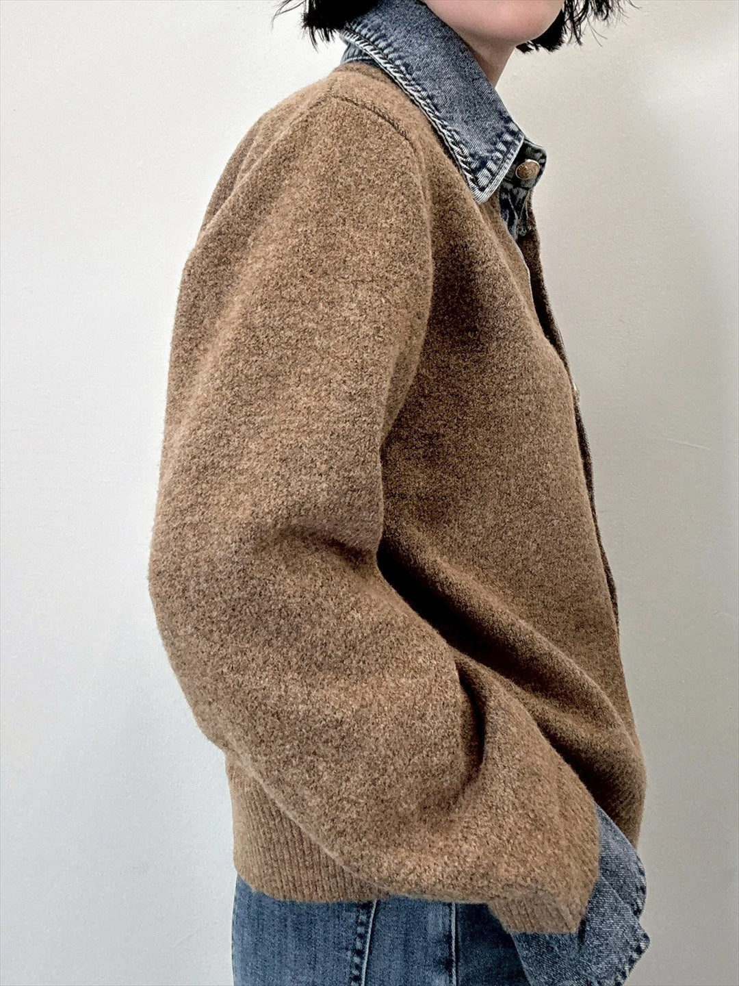 with denim fabric knit