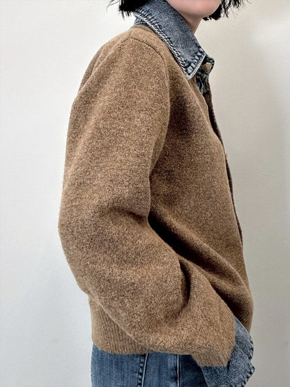 with denim fabric knit