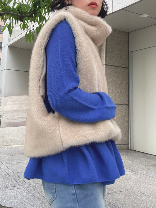 fluffy vest