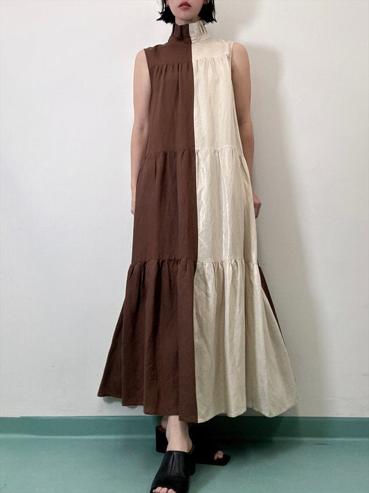 foil high neck bycolor onepiece