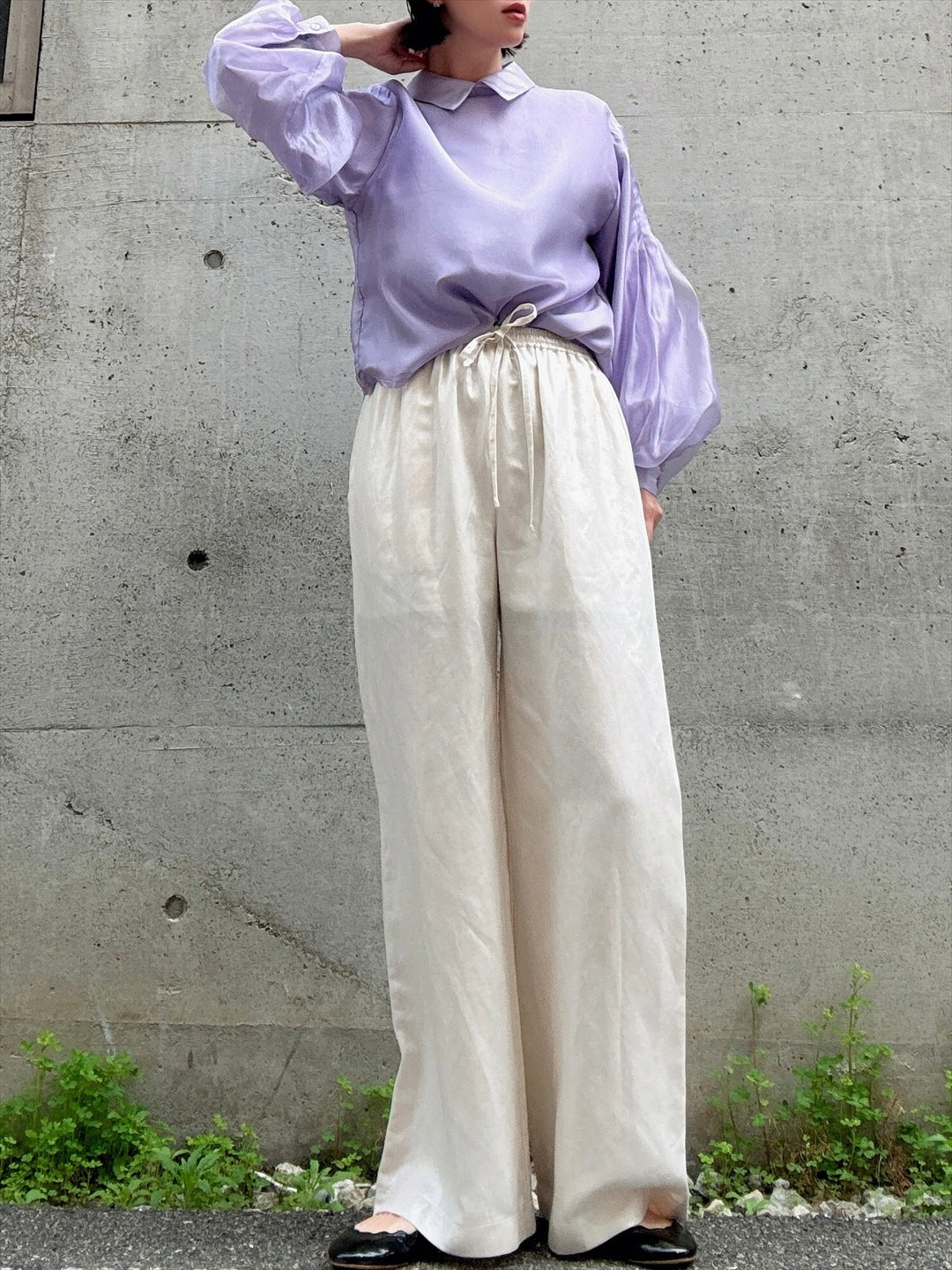 hemp rayon wide pants
