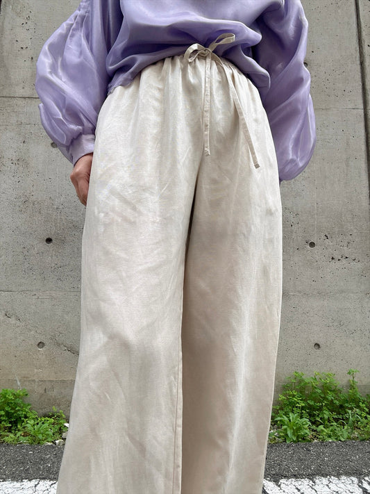 hemp rayon wide pants