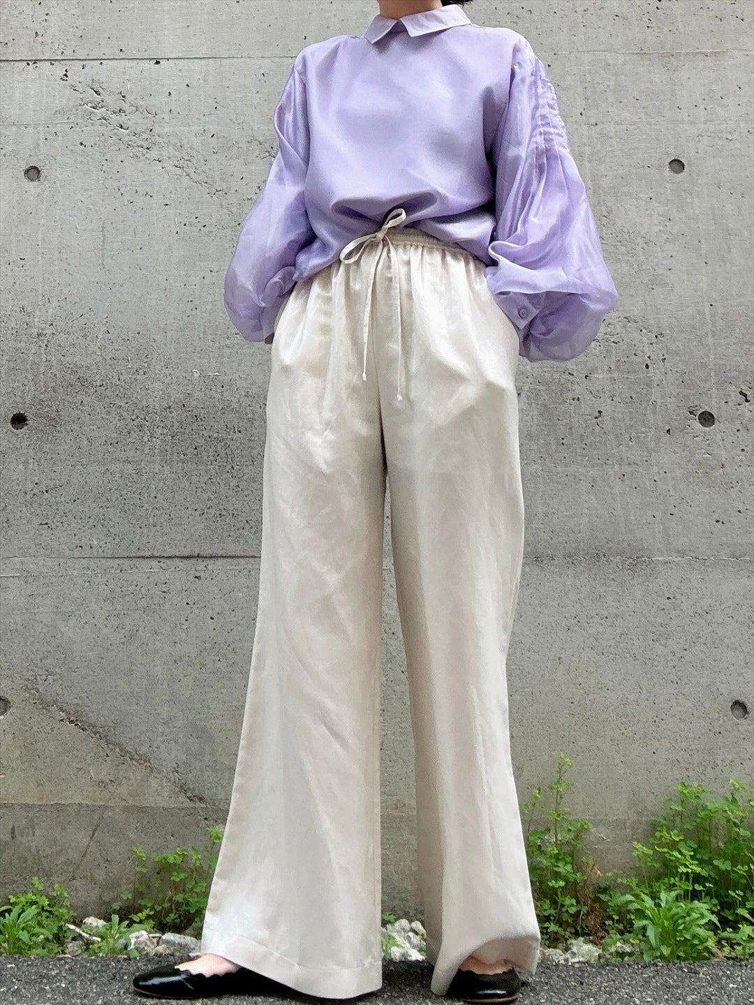 hemp rayon wide pants