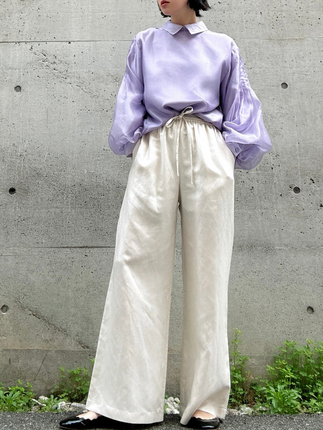 hemp rayon wide pants