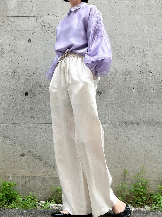 hemp rayon wide pants