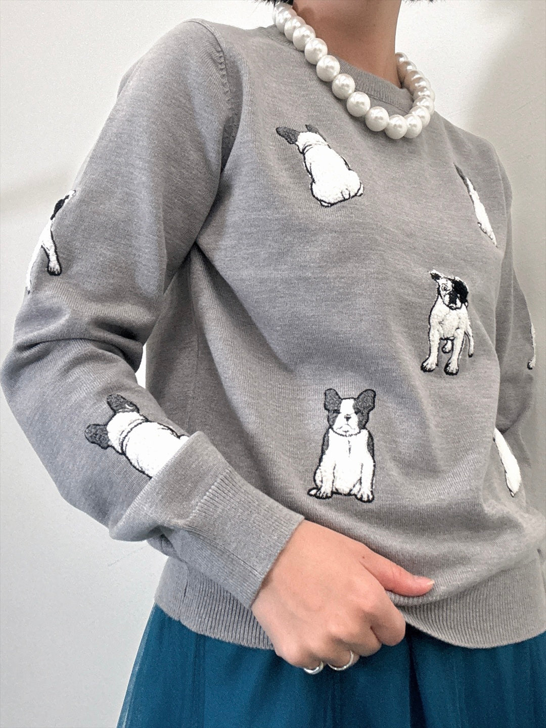 boston terrier knit