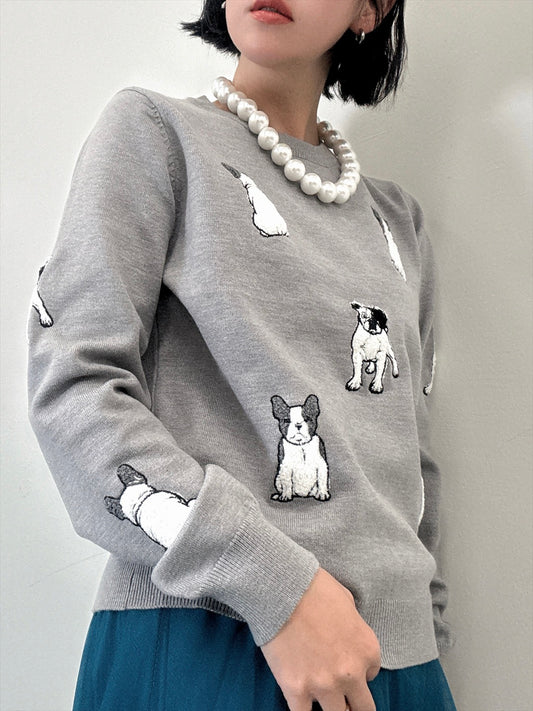 boston terrier knit