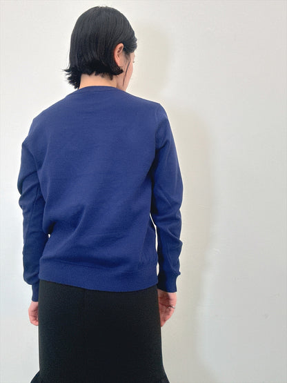 french bulldog bow tie embroidered knit