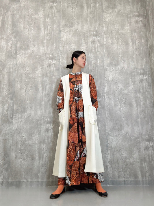 leopard print tered one piece