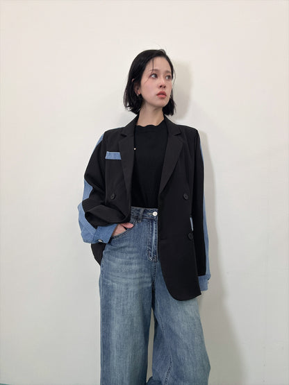 bicolor denim jacket