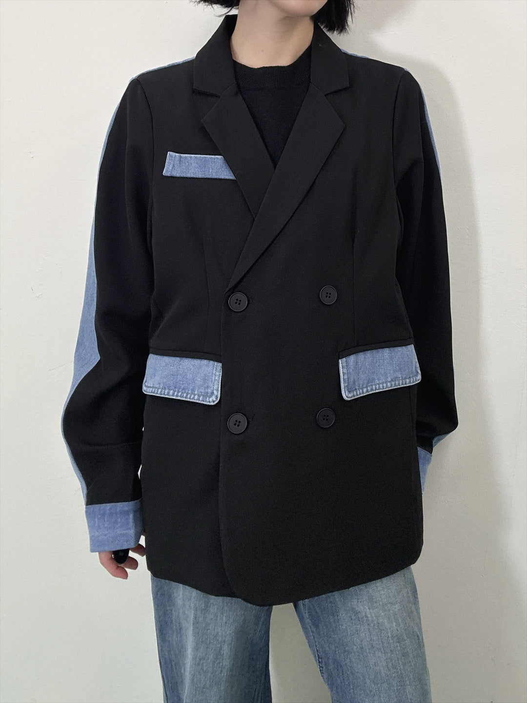 bicolor denim jacket