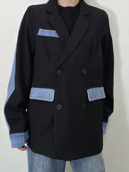 bicolor denim jacket