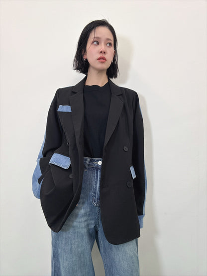 bicolor denim jacket