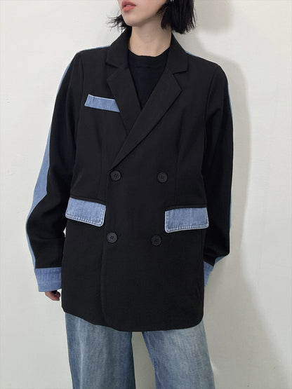 bicolor denim jacket