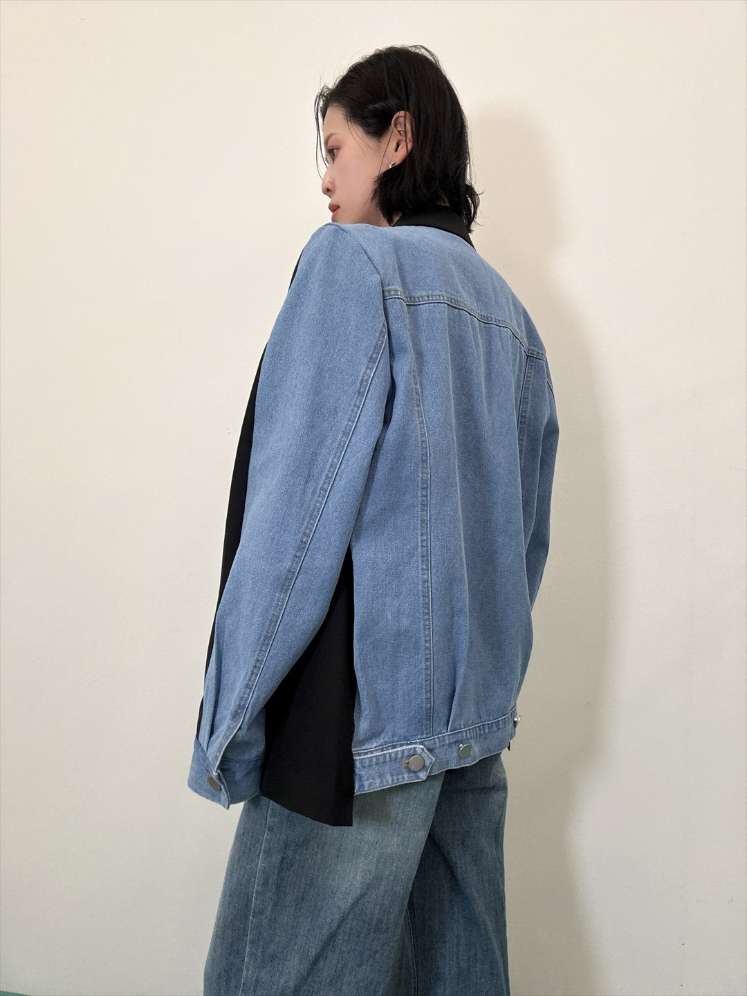 bicolor denim jacket