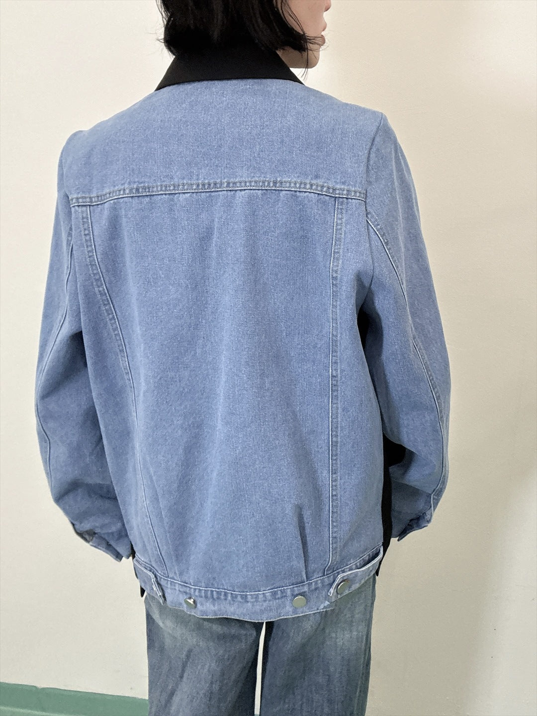 bicolor denim jacket