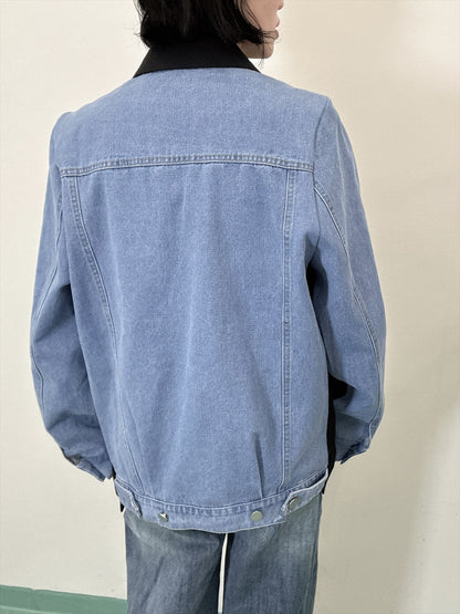 bicolor denim jacket
