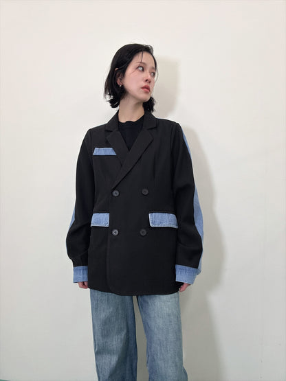 bicolor denim jacket