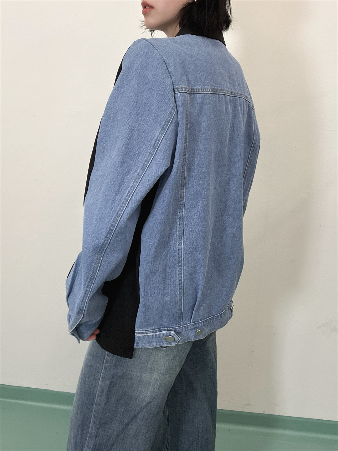 bicolor denim jacket