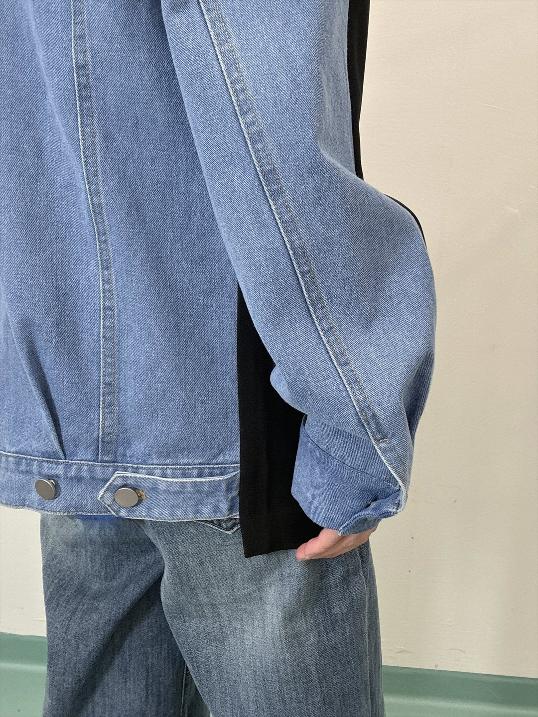 bicolor denim jacket