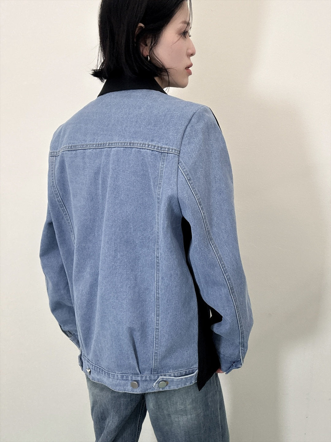 bicolor denim jacket