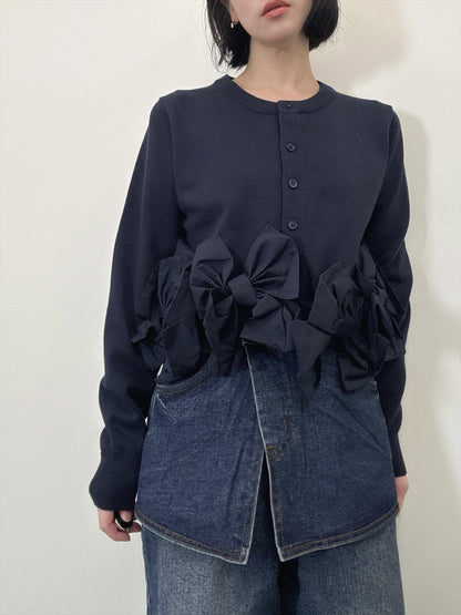 ribbon hem cardigan